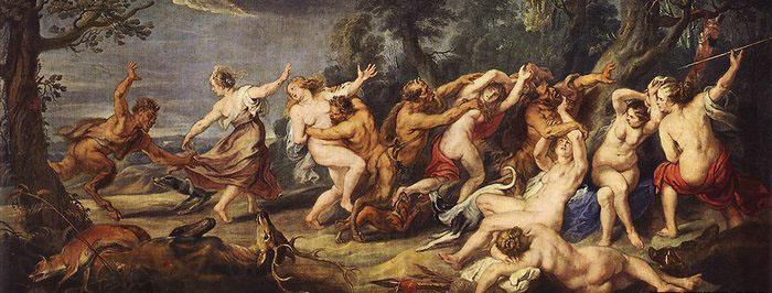 RUBENS, Pieter Pauwel Diana and her Nymphs Surprised by the Fauns Spain oil painting art